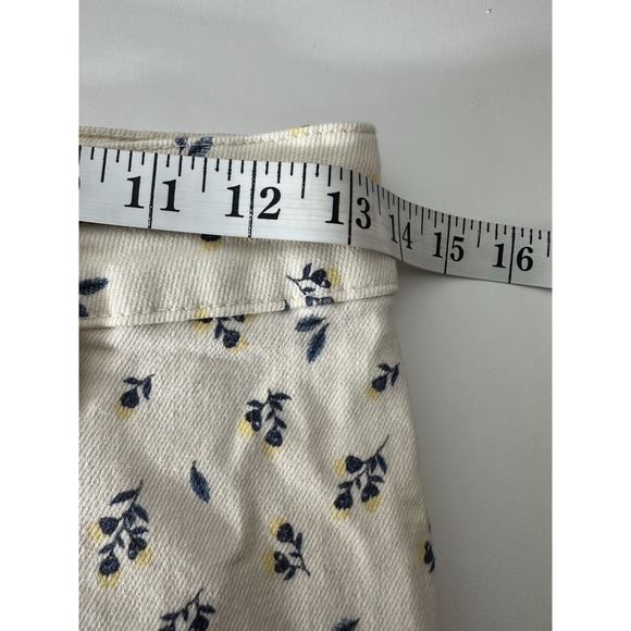 ZARA Wide Leg Jeans The Marine Women Size 6‎ Floral High Waist Bohemian Coquette - Picture 5 of 6